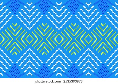 Patrón de Chevron azul y amarillo fresco: Diseño geométrico sin costuras para telas de moda, Fondos de pantalla