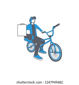 Cool BMX Guy holding a blank paper