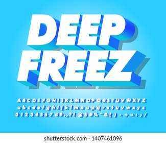 Cool and bold font effect with ice theme