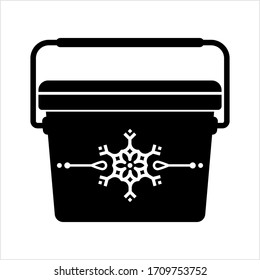 Cool Box Icon, Portable Ice Chest, Ice Box, Cooler Vector Art Illustration