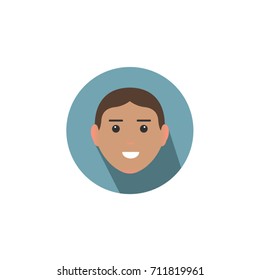 Cool boy avatar. Modern flat design