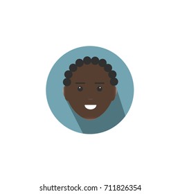 Cool boy avatar. Modern flat design