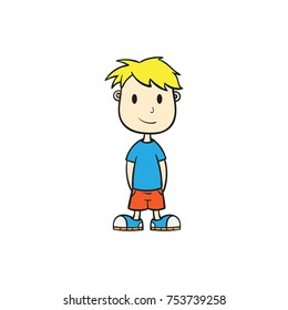 cool boy cartoon vector illustration