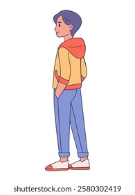 Cool boy casual outfit isolated vector