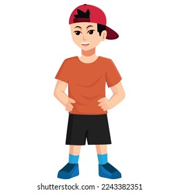 Cool Boy Character Design Illustration