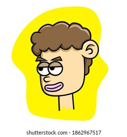 diseño vectorial de ilustración de caracteres de chico fresco