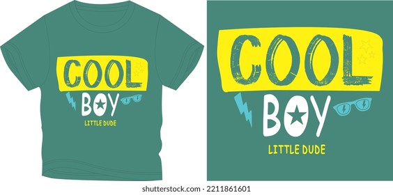 COOL BOY t shirt graphic design vector illustration \