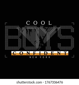 cool boy tee typography graphic t shirt print vector illustration design