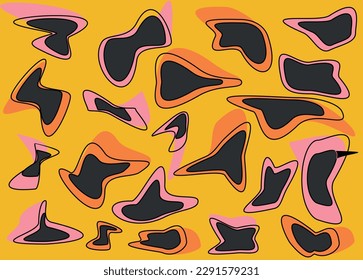 Cool bright psychedelic poison background in hippie style with. vector illustration on a colorful background.