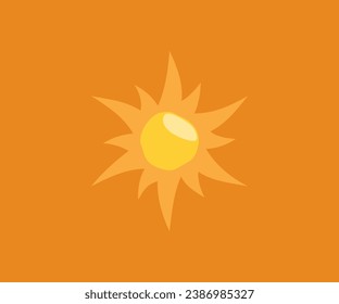 vector de dibujos animados del sol brillante fresco