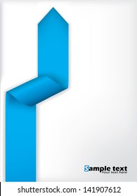 Cool brochure design with blue arrow ribbon