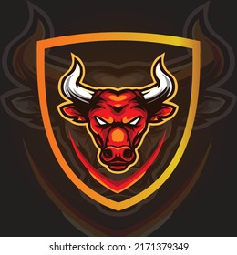 cool bull head logo design