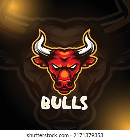 cool bull head logo design