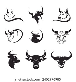 Cool bull head vector, can be edited again