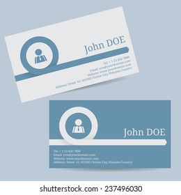 Cool business card design with curling arrow
