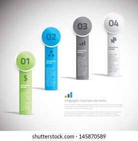 Cool business infographic elements vector