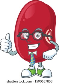 Cool Businessman adzuki beans cartoon character design