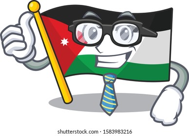 Cool Businessman flag jordan cartoon character