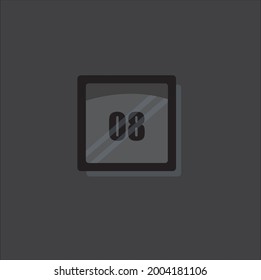 Cool calendar number 08. Vector design EPS 10