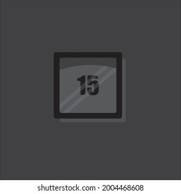 Genial número de calendario 15. Diseño de vectores EPS 10