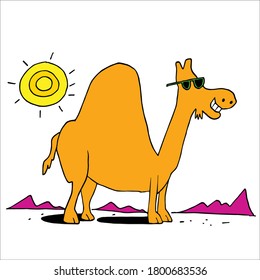 Cool Camel usando vectores de gafas de sol
