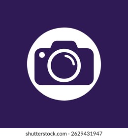 Cool Camera Icon in Abstract Circle (Ícone legal da câmera em círculo abstrato)