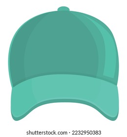 Cool cap icon cartoon vector. Front design. View cap