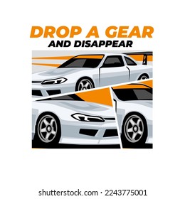 Cool car vector with comic style