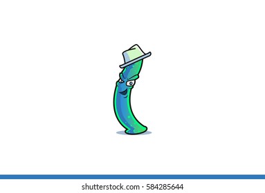 Cool Cartoon Angry .Vector illustration . Isolated on white background . Furious Expression 