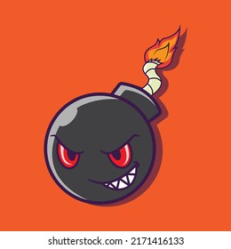 Cool Cartoon Bomb Angry Face Stock Vector (Royalty Free) 2171416133 ...