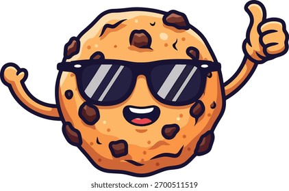 Cool Cartoon Cookie Pulgares Arriba