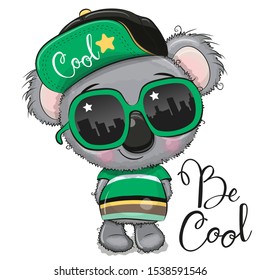 Cool Cartoon Cute Koala with sunglasses