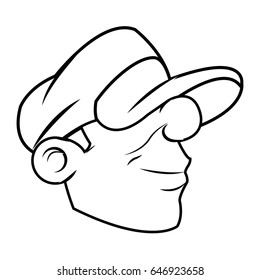 cool cartoon graffiti guy with cap image
