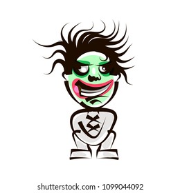 Cool cartoon monster face. Halloween vector illustration