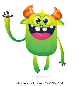 Cool cartoon monster troll illustration. Halloween illustration