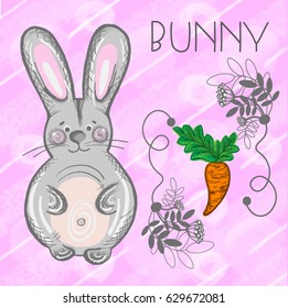 Cool cartoon rabbit