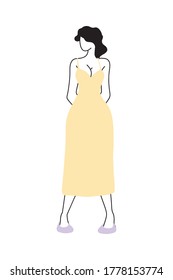 cool and casual young woman vector illustration desing