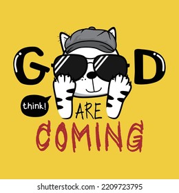 cool cat funny animal cartoon