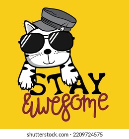 cool cat funny animal cartoon
