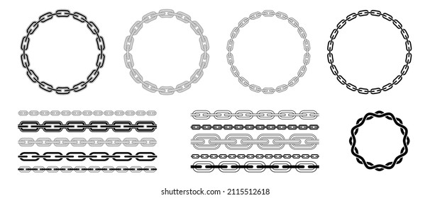 Diseño vectorial de la forma del círculo del pincel de la cadena fría.