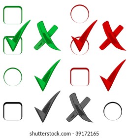 Cool Check signs, vector