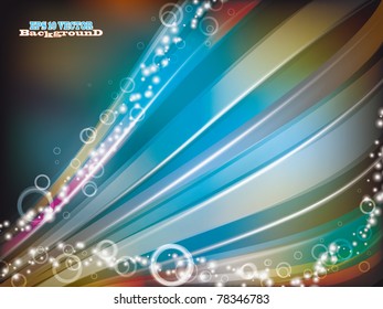 Cool cheerful background of lines and circles (EPS 10)