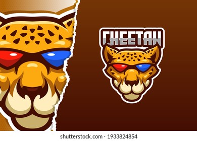 Cool Cheetah E-sport Logo Template