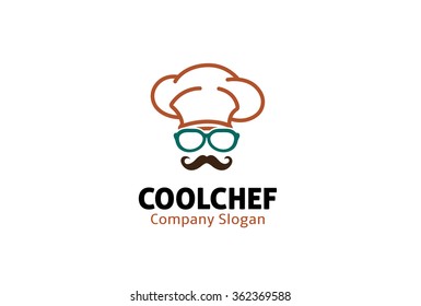 Cool Chef Logo Design Illustration
