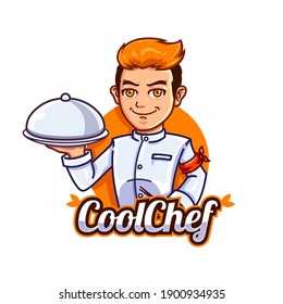 Cool chef mascot logo for personal or company