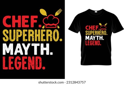 Cool Chef Superhero Legend T-Shirt