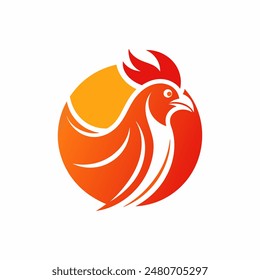 Cool chicken logo and illustration art