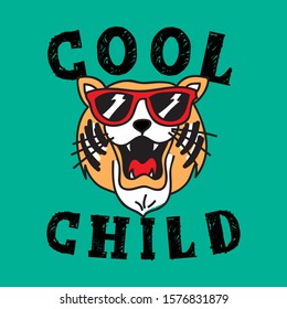 COOL CHILD, SLOGAN PRINT VECTOR