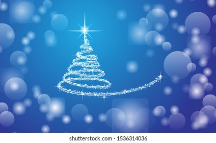 cool christmas background snow whith and blue ornaments