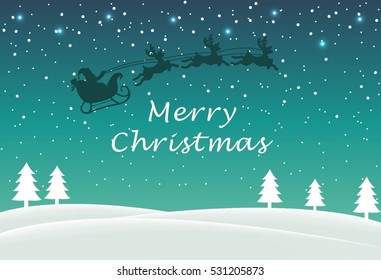 Cool Christmas greetings and message with background of winter, vector
